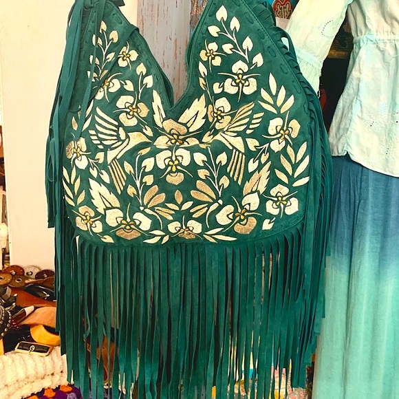NEW HUGE EMBROIDERED FRINGED BOHO BAG FROM AUSTRALIA - ONE OF A KIND!!! - Picture 14 of 14